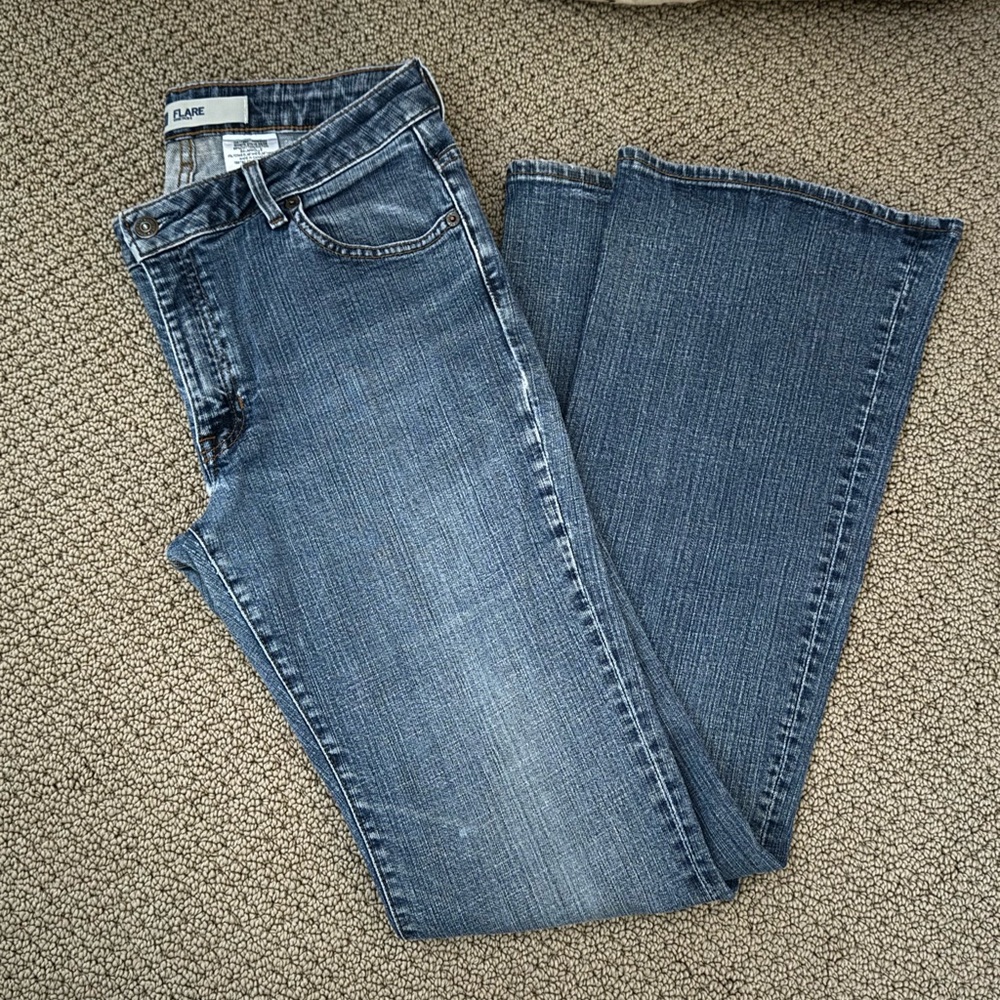 GAP Women's Flare Stretch Classic Blue Jeans Size 10 Long